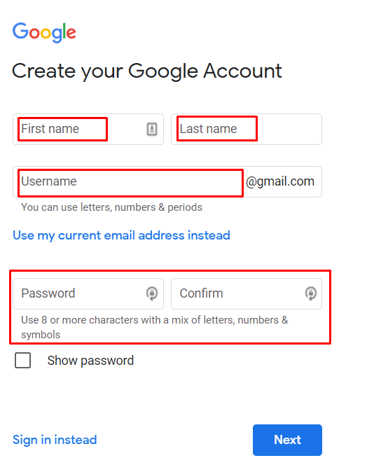 Create Your Google Account