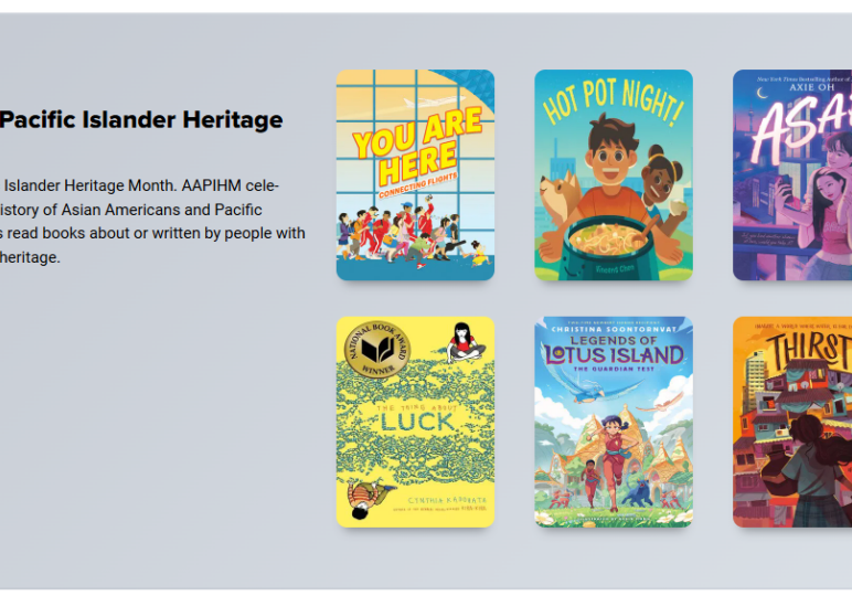 Various book covers for Asian American Pacific Islander Month